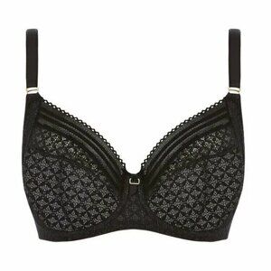 NWT Freya Viva Lace Underwire Side Support Bra - Black - 28F UK / 28DDDD/G US